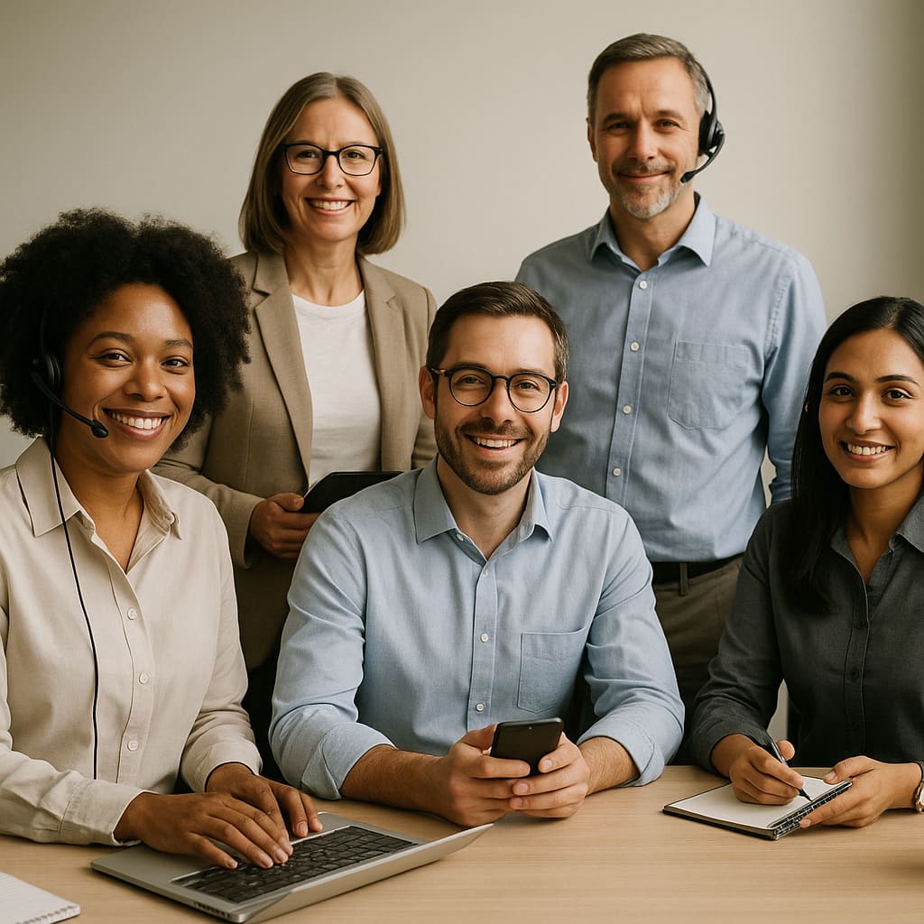Team von BAZG VIA Road Assistance in einem modernen Büro